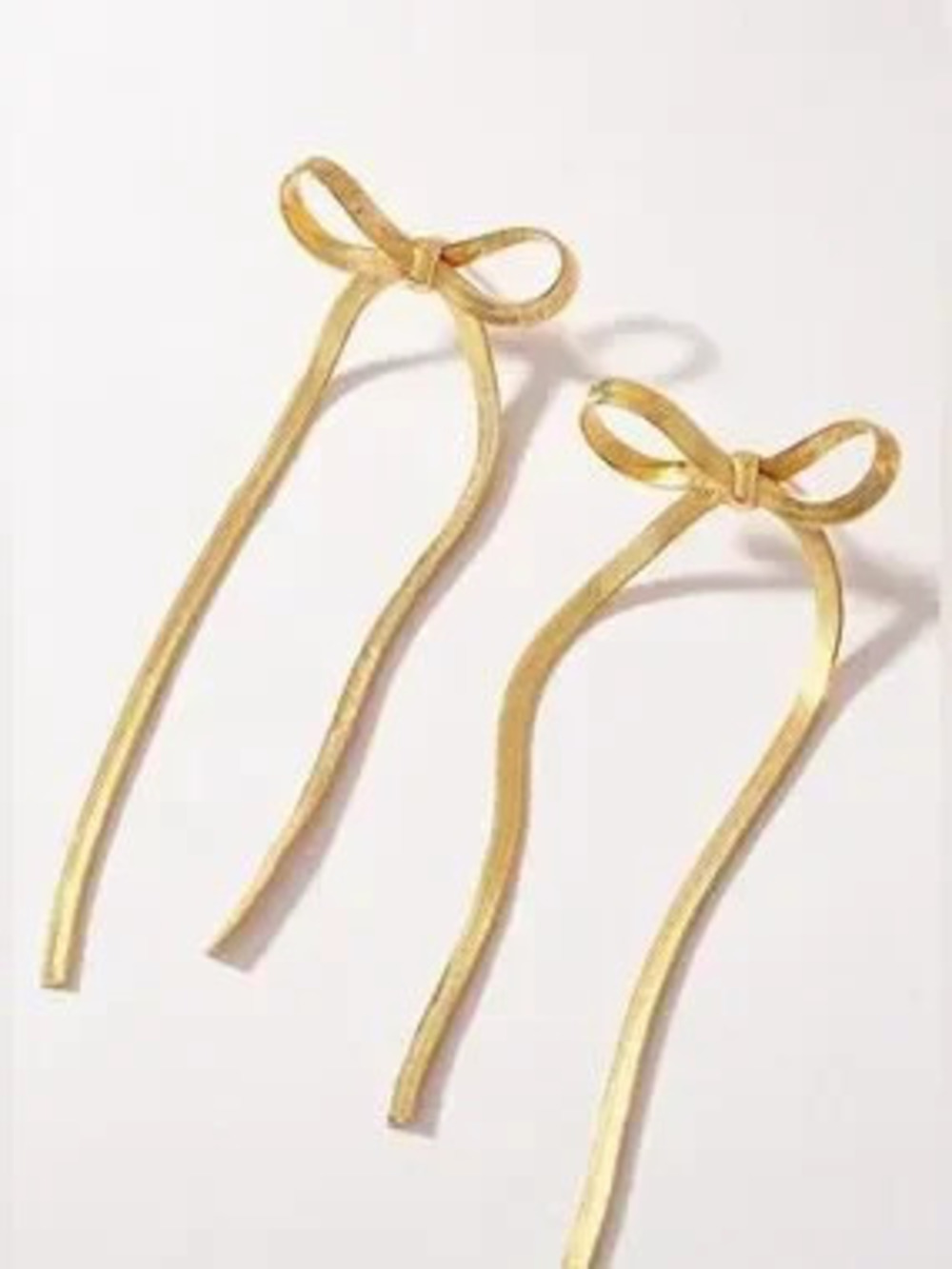 Gold Bow Tassel Earrings (2010)